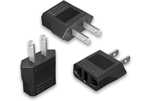 ZUOQIANG 3PCS Adaptateur Voyage, Adaptateur Prise Anglaise, Adaptateur Prise France vers USA, Adaptateur Universel pour US/Chine/Japon/Canada/Mexique