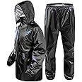 SF SHAKUMBHARI FAB Men, Polyester Bike Rain Suit Rain Casual Style, Medium Jacket Inner Mobile Pocket With Storage Bag Size- M| Black