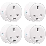 HBN Smart Plug WiFi Socket Work with Alexa Echo and Google Home, Smart Timer Plug, No Hub Required, 2.4Ghz Only (4 Pack)