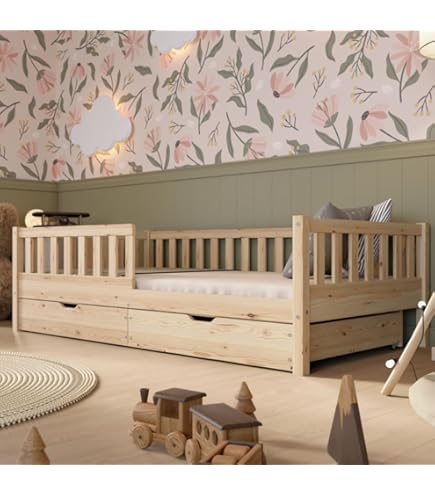 Lit Barrière Enfant - LAÏBA KIDS - Petit Dreamer - 80x160 cm - Beige