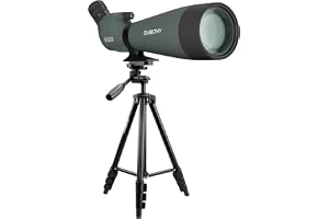 Svbony SV28 25–75 x 100 Tubkikare med Stativ, Stort Synfält, Ljusa Tydliga | HD BAK4 Porro Prisma FMC, Spektiv med Mobiltelefonadapter, Bärväska för Sportskydd, Fågelskådning, Vilda Djur