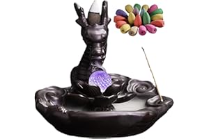 ANPTER Portaincenso, in ceramica,Backflow incense Burner,con effetto di flusso inverso del fumo,Bruciatore di incenso del drago luminescente Bead Bruciatore di incenso (Portaincenso)