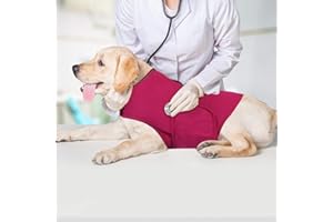 YUKOOL Anxiety Coat for Dogs, Lightweight Wrap Calming Vest, Dog Anxiety Jacket, Used to Instant Therapy for Over Excitement in Lightning and Fireworks to Keep Calming Comfort(L,Rose Red)