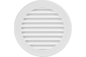 Steinberg14 Kratka wentylacyjna, 100 mm, kratka wylotowa, ochrona przed owadami, okrągła, kołnierz, tworzywo sztuczne