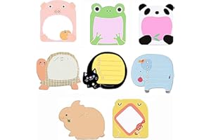 AMZFUK 20 Pack Blöcke Für Kinder Mitgebsel Haftnotizen, Neuheit Cartoon Tiere Haftnotizen,Selbstklebende Notizblöcke, Sticky Notes, Kleine Geschenke Für Schüler Kindergeburtstag(8 Stile)