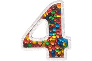 DecoPorex - Numero 4 para Candy Bar de 19Cm de Altura y 2Cm de Profundidad en poliestireno para Rellenar de Caramelos