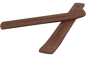 RAJRANG BRINGING RAJASTHAN TO YOU Set di 2 Porta Bastoncini di Incenso in legno con Intarsi in Cottone 25x04 cm Bruciatore Fatto a Mano Marrone Raccoglicenere Accessori e Accessori per la Casa Madiatation Yoga Spa Home Templi Relax