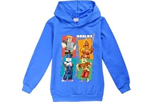 CKCKTZ Roblo-x - Sudadera con capucha para niños y niñas, juego con capucha para niños, jugadores, ropa de dibujos animados
