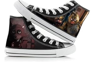 TONGYUNDACHENG FNAF - Tenis de lona con diseño de cinco noches con estampado de anime, zapatos casuales con cordones para unisex
