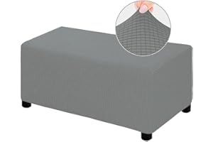 ACDLER Rectangular Funda Otomana Terciopelo Elastico Funda De Puff Sofa Funda Reposapies, Funda para Taburete Protector De Puff Retirable Lavable, para Sala (Color : A9, Size : 50-76cm)