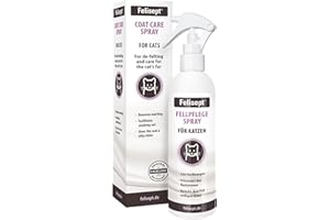 Felisept Cura della pelliccia spray per gatti 250ml - Gatto spray contaminante - Cura pelo gatti - Profumi per gatti - Toelettatura dei gatti -protezione speciale e cura delicata per il pelo del gatto