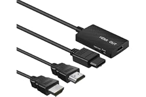 TNP PRODUCTS TNP HDMI Adapter for N64 Nintendo 64, GameCube, Super Nintendo SNES SFC Super Famicom - 3 in 1 Analog AV to HDMI Output Converter Cable for Improved Video Quality on HD TVs, Monitors, and Projectors