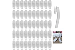 ZUAHALY 50 Unidades Ganchos Deslizantes Reforzados para Cortinas con Riel Extensible De Repuesto, Cortinas De Plástico Blancas, Universales Y Compatibles con Valiant, Stanley, Swish, Kirsh Y Acrimo