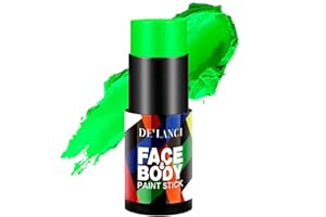 DE'LANCI Vernice per il corpo verde fluo, per Halloween, per lo sport e il corpo, per il trucco professionale di Halloween, per feste in costume da vampiro, effetto speciale SFX