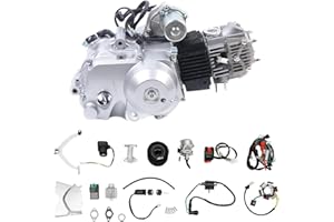 JOLRE Motor de 4 tiempos de 125 CC, motor kart gasolina, motor ATV semiautomático, semiautomático y marcha atrás, motor para ATV Four Wheeler Buggy Kart