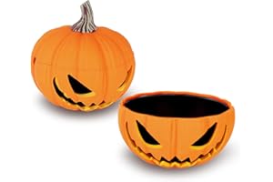 Ultraray Decoración de calabaza, cuenco de dulces, cenicero de calabaza, truco o tratar, decoración de Halloween, cuencos decorativos para dulces, regalo para Halloween
