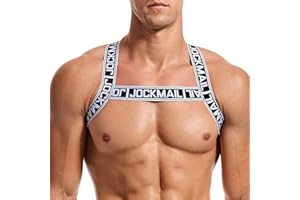 JOCKMAIL Herren-Geschirr für Herren, Stretch, Fitness, Schultergurt, bauchfreies Top, Brust, Muskelgeschirr, Herren, Schultergurt