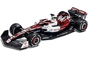 IYASFPFP Bburago 1:43 2022 Alfa Romeo F1 Racing Team C42 #24 Guanyu Zhou #77 Valtteri Bottas aleación de coche fundido a presión colección de juguetes (2022 C42 NO.24)