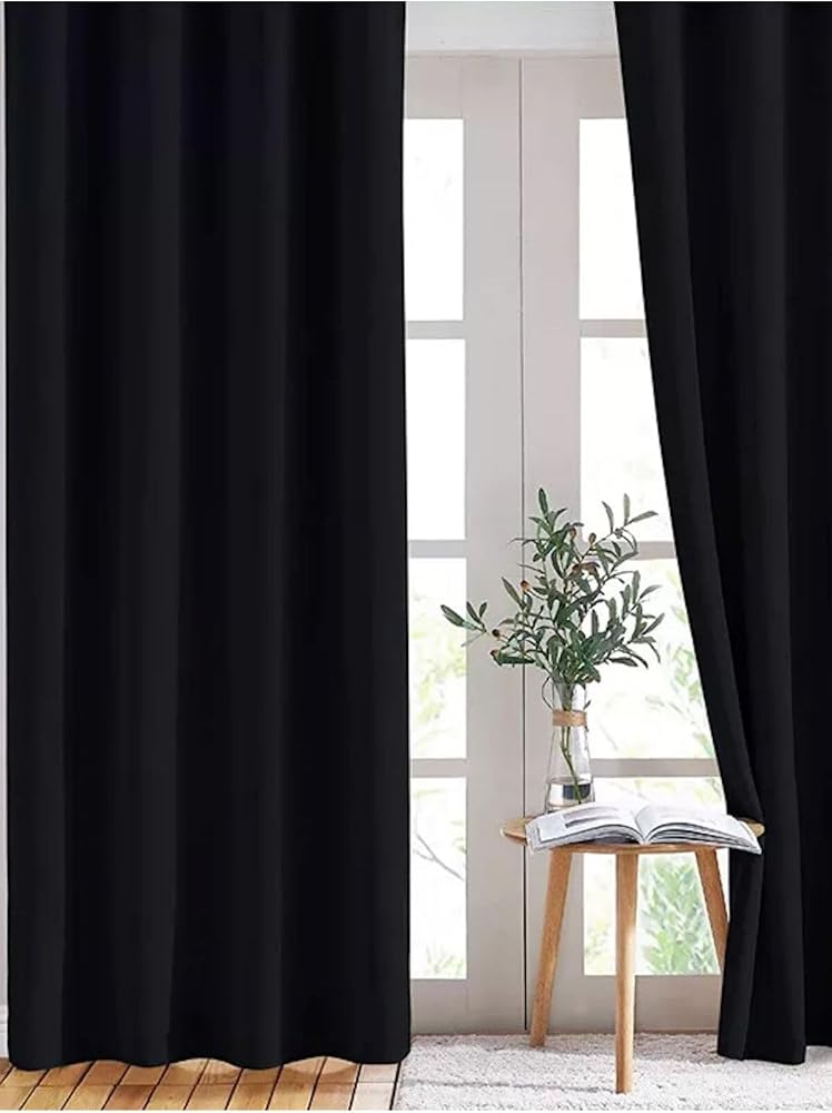 Cortibo Blackout Karartma Fon Perde Siyah, 100 x 200