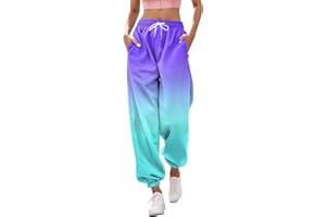 Chejarity Donna Harem Jogger Pantaloni Lunghi Sweatpants Pantalone Larghi Pantaloni da Tuta Donna Pantaloni Cropped Autunno Sport Allenamento Palestra Fascia