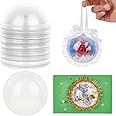 OLYCRAFT Pack of 80 8 cm Hemisphere Transparent Candy Dome PVC Hemisphere Domes Candy Holder Shaker Domes for Transparent Plastic Triangle Domes for Shaker Card Making DIY Gift Box