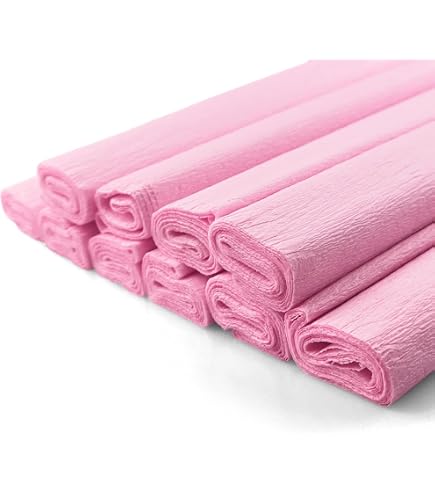 Papier Crépon 6 Rouleaux – 150 M Total, Rose Et Vert, Pour Décorations Fête, Mariage, Anniversaire - 4