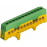Pollmann PE12-F2 Protective Terminal 12 Pin Green / Yellow Pack of 1