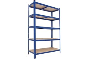 N.G. NICCOLAI - NICCO SHOP - SCAFFALE METALLO 5 RIPIANI IN MDF 90X40X180(H) CM. (1, Blu)