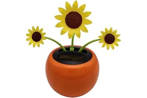 CEASNITIS Cute Solar Dancing Flowers Swinging Sunflower Insect Flip Flap Flowers Eco-Friendly Solar Power Bobblehead Dancing Flowers Toys for Car Home Decoration
