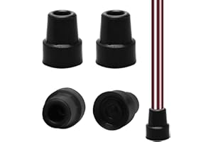 HCUNBSU 4 Stück Gehstock Gummipuffer, 16mm Gummipuffer für Wanderstöcke, Krücken Gummi, Walking Stöcke Gummipuffer, rutschfeste Gummispitzen für Wanderstöcke, Senioren Krücken, Stöcke, Gehstöcke