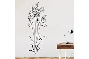 ‎DESIGNSCAPE DESIGNSCAPE® Wandtattoo Dekoratives Schilfgras | Wanddeko für Bad und Wohnbereich | Farbe: hellbraun | Größe: mittel (49 x 140 cm)