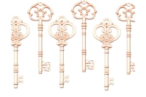 Makhry Mezclado 20 Extra Grande Antiguo Acabado de Estaño Llaves Esqueléticas Clave Rústica Para el Favor de la Fiesta de Boda