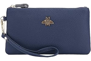 imeetu Women's Wristlet Clutch Purse Leather Cell Phone Wallet Handbag with Wrist Strap