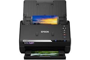 EPSON FastFoto FF-680W | Scanner pour photos et documents - 600 DPI, 30 photos en 30 secondes, chargeur automatique, restauration des couleurs, WiFi, téléchargement dans le cloud