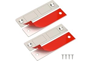 Jiayi Cupboard Door Magnets, 2 Pack Ultra Thin Magnetic Door Catch for Cabinet Magnet, Drawer Magnets Closure for Wardrobe Slim Double Magnetic Catch for Furniture Closet Cupboard Door Closing