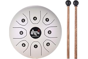 Btuty 14 cm 8-tonowy stalowy bęben na język C klucz perkusyjny bęben do ręki z młotkami bębnowymi torba do przenoszenia