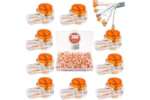 BITEFU - Morsetti, connettori per cavi, 300 pezzi, K1 Scotchlok, interfaccia UY, connettore con gel di tenuta, riempimento in grasso per cavo di rete