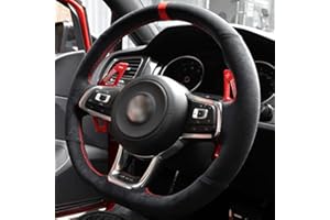 YHDNCG Couvre Volant de Voiture Cousu à la Main, pour Volkswagen VW Golf 7 GTI Golf R MK7 VW Polo GTI Scirocco 2015