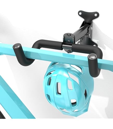 VonHaus Fietsenwandhouder voor garage - 3 fietsopbergrek met verstelbare fietshaken voor verticale wandmontage - Houdt 3 fietsen en helmen Ruimtebesparende fietsopslag voor alle fietstypes