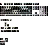 Glorious Gaming - Touches GPBT rétroéclairées : légendes translucides, Noir, pour claviers mécaniques formats 100%, 75%, 65%,