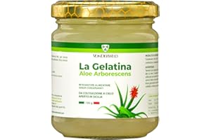 Vonderweid - La Gelatina, Integratore Alimentare con Gel di Aloe Arborescens e Gel di Aloe Vera + Olio Essenziale di Limone, 190 Grammi