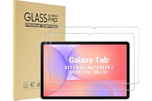 ProCase 2 Pack Screen Protector for Tablet Galaxy Tab S11/ Tab S10 Lite/Tab S10 FE 2025/Tab S9 FE 10.9"/ Tab S9 2023/ Tab S8 2022/ Tab S7 2020 11", Hardness Tempered Glass Screen Film Guard