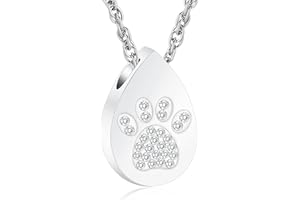 QGJNSGC Collar para cenizas de cremación para perro, gato, mascota, conmemorativo, urna para cenizas