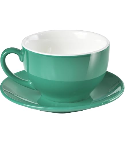 Set di tazzine da caffè turco in terracotta artigianale in ceramica di terracotta (6 tazze e 6 piattini) (blu scuro