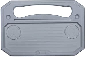 Kwak's Car Steering Wheel Desk Car Table Steering Wheel Tray Vehicle Seat Mount Notebook Laptop Eating Desk Food Eating Tray Gift For Constant Travelers Fits Most Vehicles Steering Wheels (Gray)