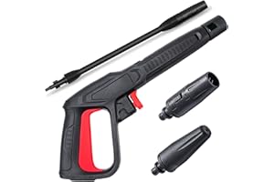 CHAMSUREUK Kit de remplacement pour nettoyeur haute pression 2350 PSI avec pistolet pulvérisateur à déclenchement rapide pour Bosch, AQT avec buse de pulvérisation réglable et buse turbo rotative