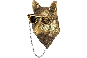 GUASDIE 3D Head Wall Mount Ornament Deer Decor Rabbit Ornaments Animal Head Wall Sculptures Modern Art Statue Animal Heads Resin Home Accessories Wall Decorations for Living Room to Hang Ornaments, Fox