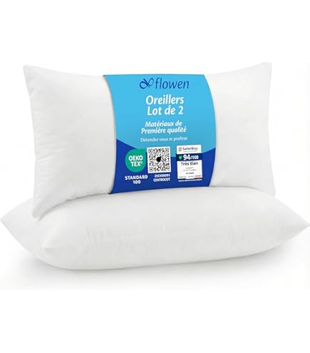 Softimi Gewatteerd premium kussen, 4-delige set, 40 x 80 cm, anti