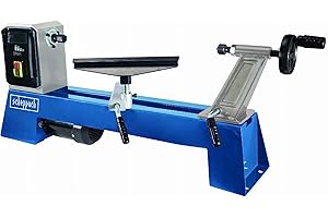 Scheppach Tour à Bois DM500T | 4 Vitesses | Puissance 400W | Pièces jusqu'à 500mm de Long/Ø 350mm | Entraînement Muni d'une Pointe au Pas M18 équipée de 4 ergots | Hauteur de Banc de 175 mm