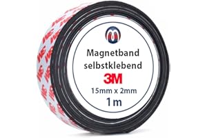 MAGNOSPHERE Rubans Magnétiques adhésif 3M / Bande Aimantée 2,0mm x 15mm x 100cm